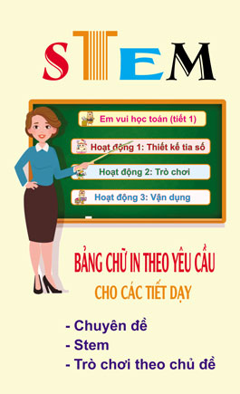 Chữ tiêu đề in theo yêu cầu dùng cho stem, chuyên đề